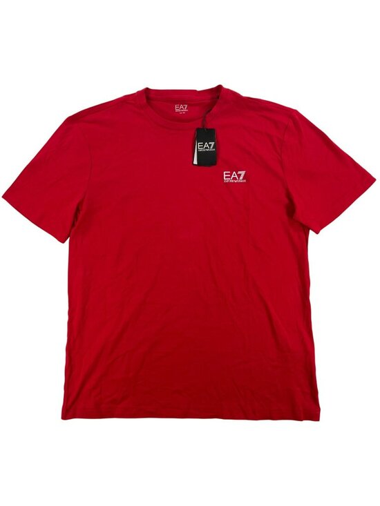 EA7 Emporio Armani Other - Emporio Armani EA7 Red Cotton T-Shirt Logo Design Men's Size 2XL MSRP$75 NEW
